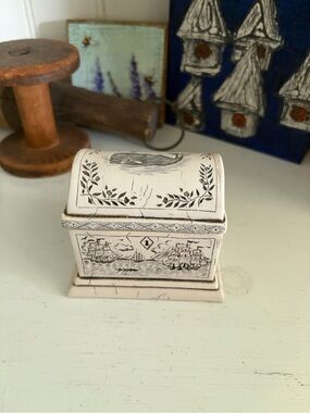 Figi Ivory Decorative Nautical Trinket Chest